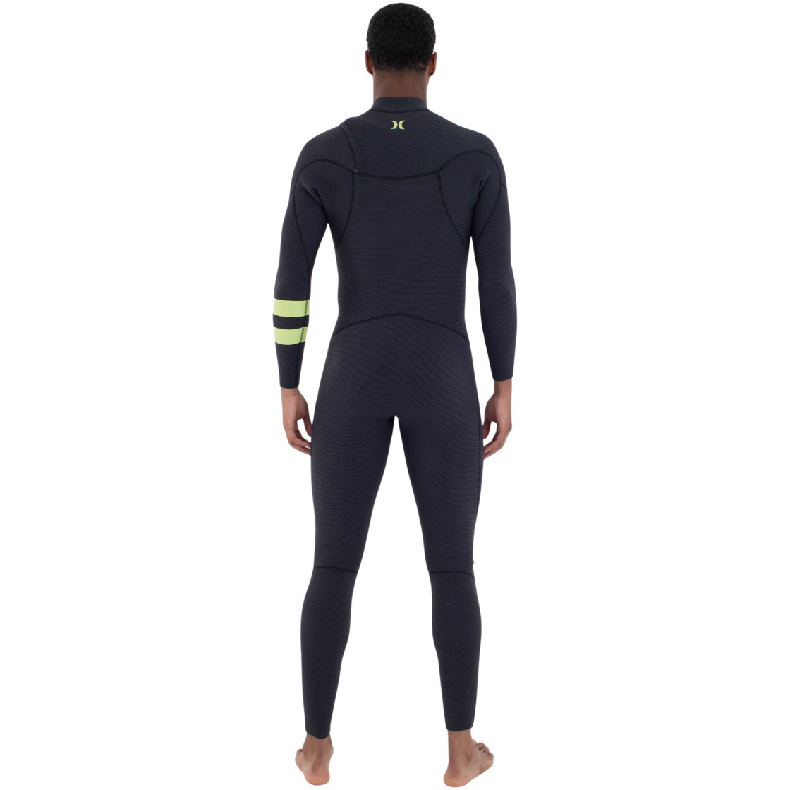 2025 Hurley Mens Plus 4/3mm Chest Zip Wetsuit MFS0012403 - Black / Lemon